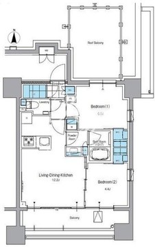 Ｊ.リヴェール上野入谷フロント 1302 間取り図