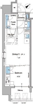 ルフォンプログレ上野入谷プレイス 302 間取り図