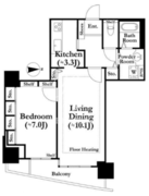 河田町ガーデン 1-2507 間取り図