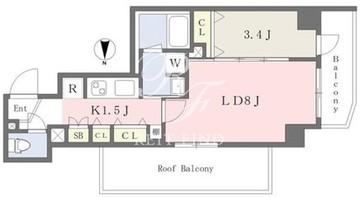 ミレドゥーエ神楽坂 406 間取り図