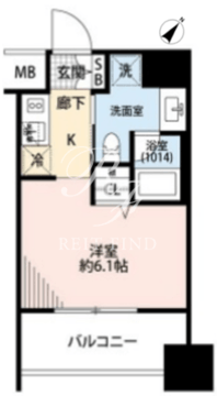 ベルファース水天宮前 503 間取り図