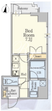 クレストコート蔵前 401 間取り図