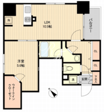 ラクラス月島 801 間取り図
