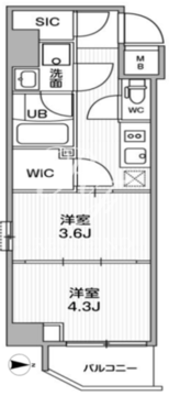 シーフォルム浅草2 203 間取り図