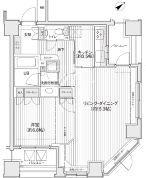 ドゥーエ銀座イースト2 202 間取り図