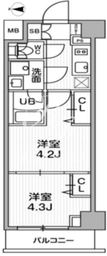 シーフォルム西小山 101 間取り図