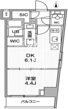 シーフォルム西小山 206 間取り図