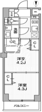 シーフォルム西小山 207 間取り図