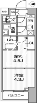 シーフォルム西小山 503 間取り図