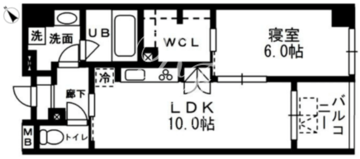 レジディア日本橋浜町 803 間取り図