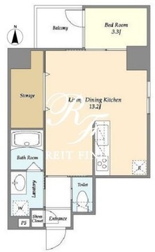 リテラス上野入谷 504 間取り図
