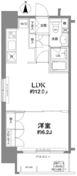 コンフォリア新宿御苑1 1301 間取り図