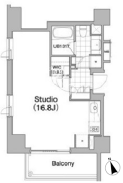 アパートメンツタワー六本木 503 間取り図