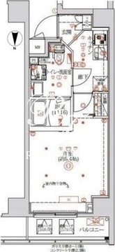 クオリタス蒲田 301 間取り図