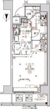 クオリタス蒲田 901 間取り図