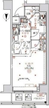 クオリタス蒲田 1101 間取り図