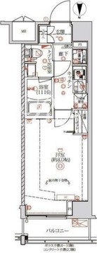 クオリタス蒲田 202 間取り図