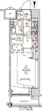 クオリタス蒲田 602 間取り図