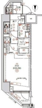 クオリタス蒲田 203 間取り図