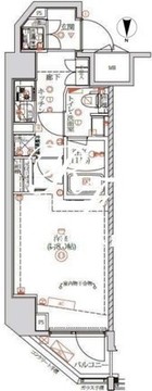 クオリタス蒲田 1003 間取り図