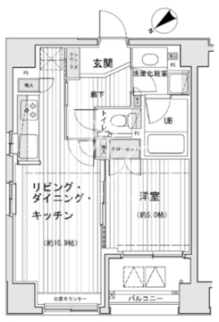 ドゥーエ銀座イースト1 701 間取り図