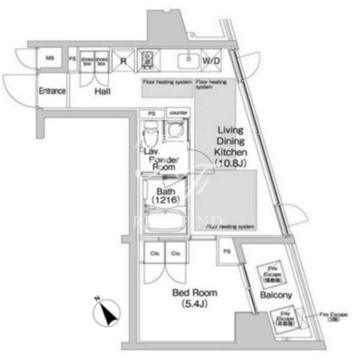 BPRレジデンス渋谷 701 間取り図