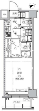 クオリタス浅草 303 間取り図