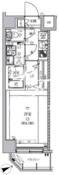 クオリタス浅草 302 間取り図