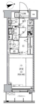 クオリタス浅草 403 間取り図