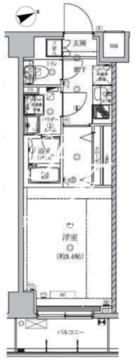 クオリタス浅草 304 間取り図