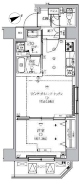 クオリタス浅草 705 間取り図