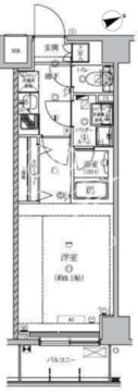 クオリタス浅草 504 間取り図