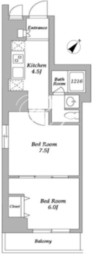 エスティメゾン東新宿 501 間取り図