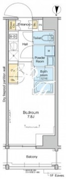 プラウドフラット亀戸 804 間取り図