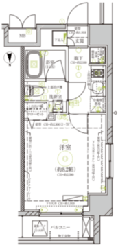 ディアレイシャス菊川 601 間取り図