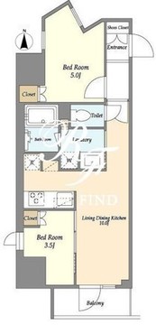ラサンテ上野 901 間取り図