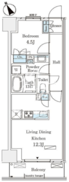 パークナードフィット南青山ガーデン 205 間取り図
