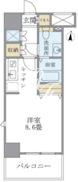 KDX吾妻橋レジデンス 801 間取り図
