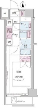 オルタナ神楽坂 1-902 間取り図