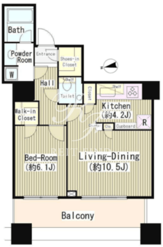 白金タワー 814 間取り図