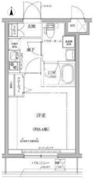 パティーナ蒲田 206 間取り図