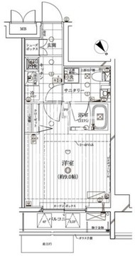 レガリス門前仲町パークサイド 305 間取り図