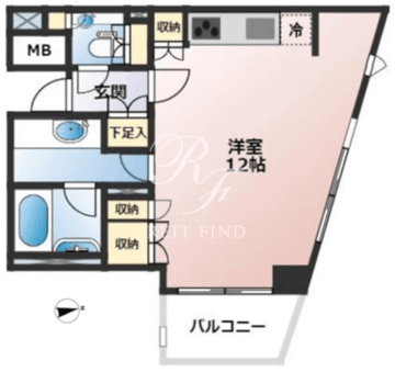 アクシア広尾 304 間取り図