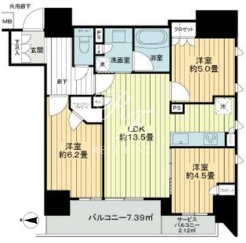 グレーシア千代田秋葉原 402 間取り図