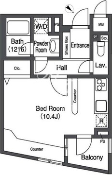 プライムアーバン中目黒2 706 間取り図