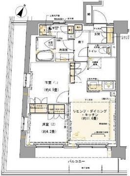 コムレジ赤羽 201 間取り図