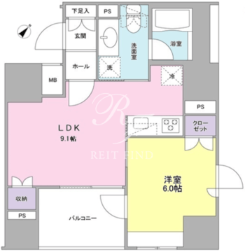 コンフォリア池袋DEUX 503 間取り図