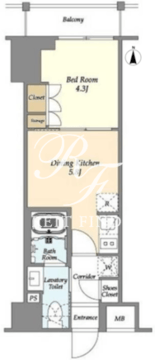 ベルファース東陽町 509 間取り図
