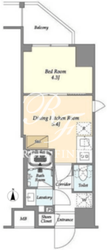 ベルファース東陽町 812 間取り図