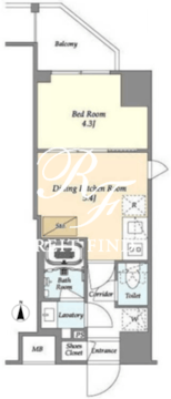 ベルファース東陽町 412 間取り図